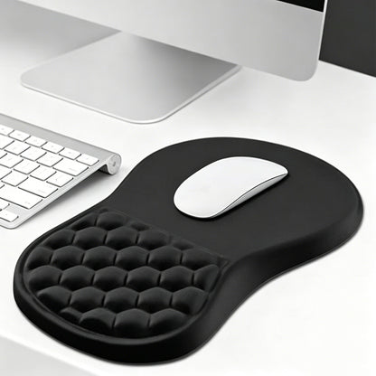 Ergonomic Mouse Pad with Wrist Support Massage Design Non Slip PU Base for Office Desk