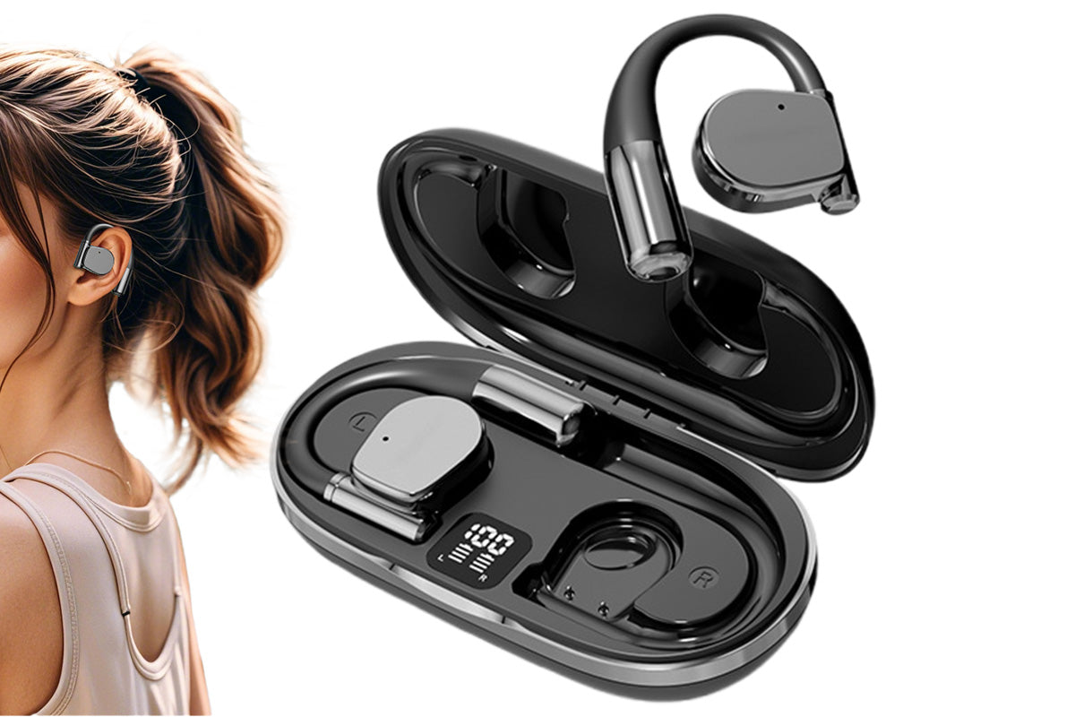 AI Translation Earbuds Real Time 140 Languages Open Ear Earbuds for Travel Business