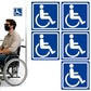 5 Pack Handicap Parking Sign Disabled Decal Sticker for Vehicle Window Car Van
