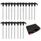 20PCS Galvanized Steel Camping Tent Pegs In Ground Stakes For Camping Hiking
