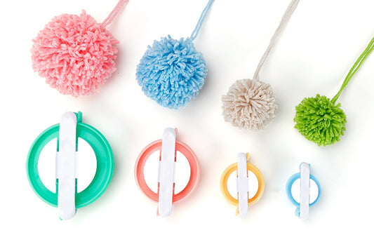 4-Piece Multi-Size Pom Pom Maker Set for DIY Fluff Balls