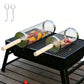 2 Pack Rolling Grill Basket with Wooden Handle Stainless Steel BBQ Accessory