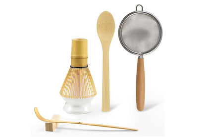 Matcha Whisk Set Matcha Making Kit Whisk Powder Starter Sifter and Bamboo Scoop