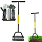 Lawn Aerator Tool Manual Dethatcher with 18 Steel Tines for Garden Yard Turf