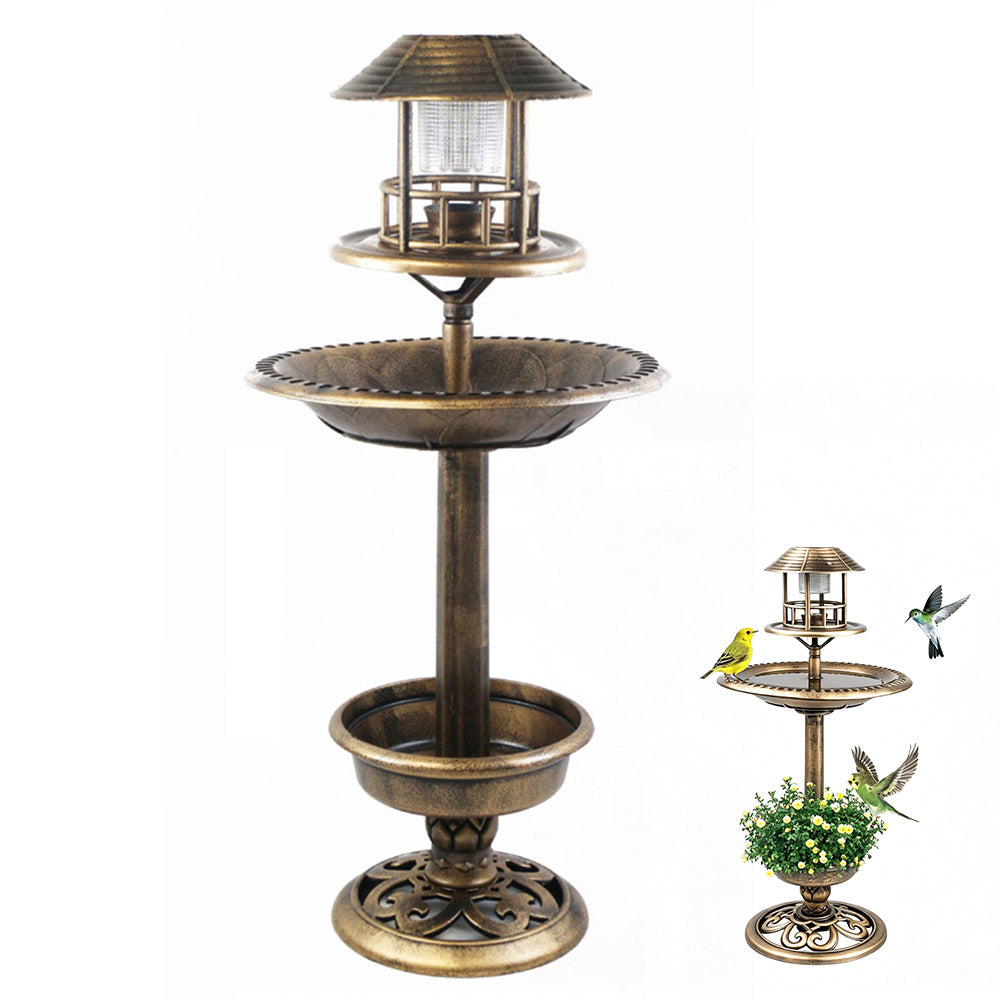 Three in One Solar Bird Bath Feeder