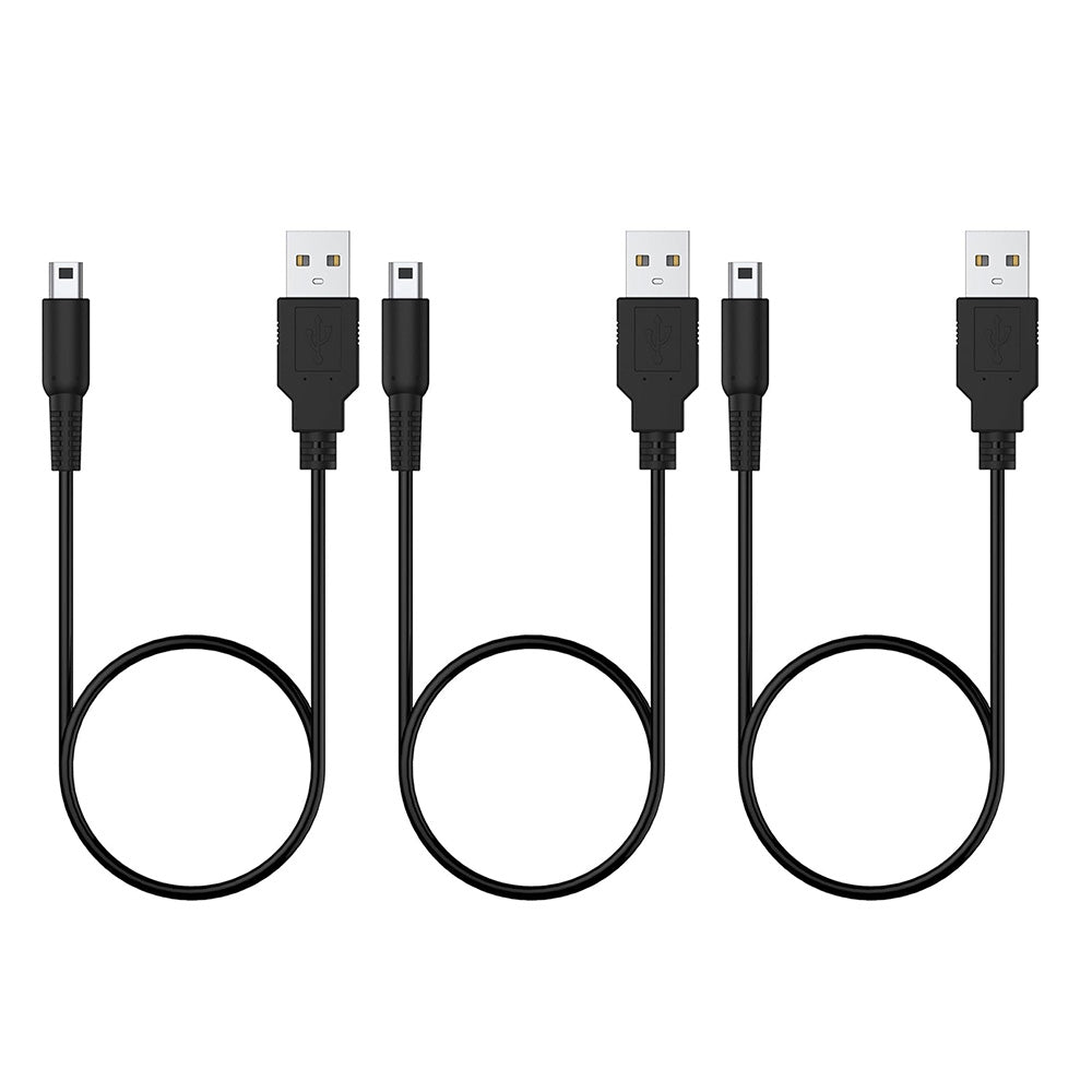 3 USB Charging Cables Compatible with Nintendo 3DS XL 2DS XL DSi