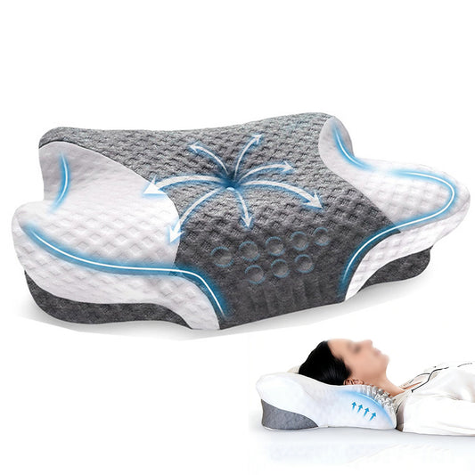 Neck Pillows with Memory Foam Contour Ergonomic Support Pillow for Sleeping