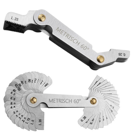 52 Leaf Metric 60 Degree and Imperial 55 Degree Thread Pitch Gauge