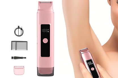 2 In 1 Dual Head Shaver Electric Bikini Trimmer With LED Display For Women