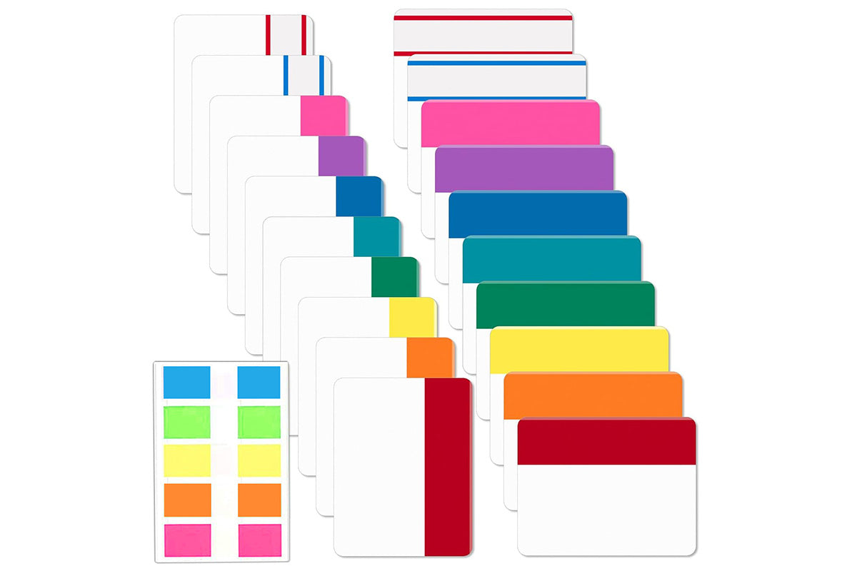 Colored Sticky Index Tabs Page Markers for Books Binders and Notebooks