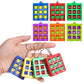 10-Pack Portable Tic Tac Toe Game Colorful Keychain Set