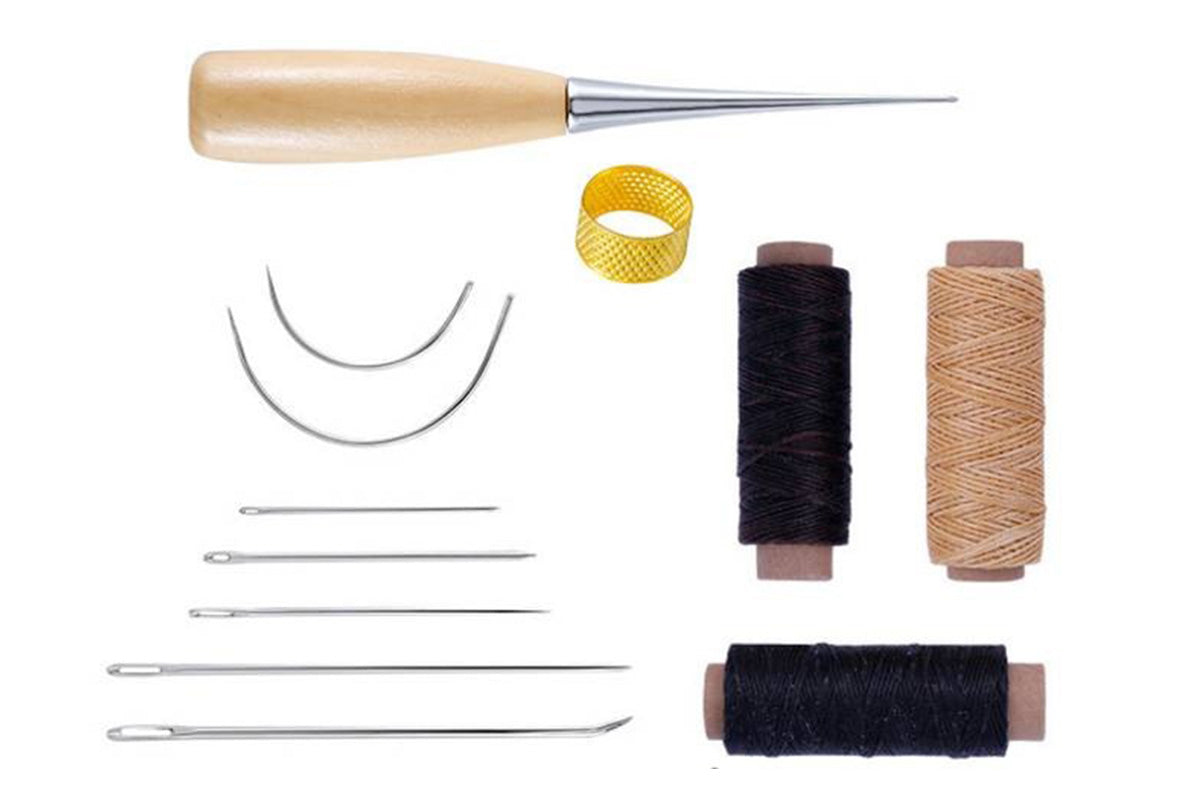 12 Pcs Sewing Needle Tool Kit Stitching for Leather Sail and Canvas