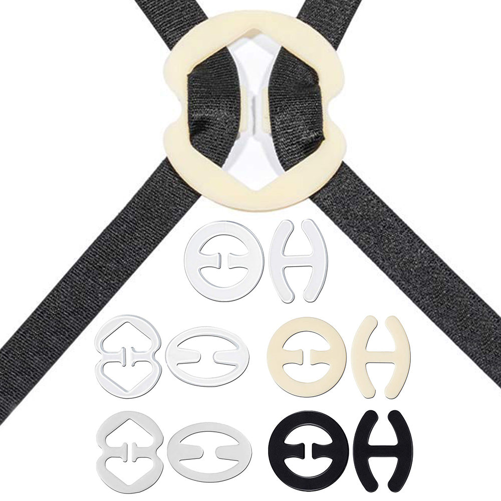 10 Pack Bra Strap Cleavage Control Sports Racerback Running Clasp Holder Clips