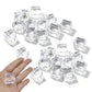 25 Pack Clear Simulated Ice Cubes for Drink Reusable Ice Cubes for Decor Home Bar Parties