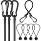 8 Pcs Bungee Cords with Carabiner Elastic Cargo Straps Assorted Lengths