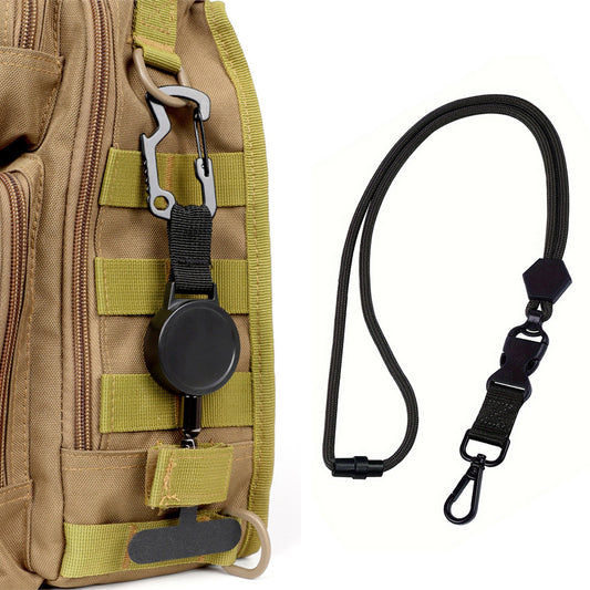 Multi-Function Retractable Carabiner with Lanyard for Hiking & Travel