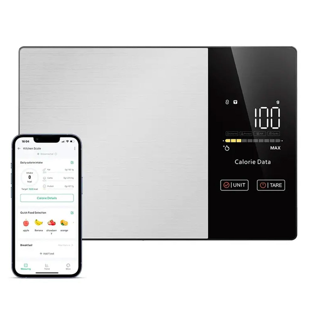 Smart Bluetooth Kitchen Scale with LED Display Digital Food Scale for Nutrition Tracking