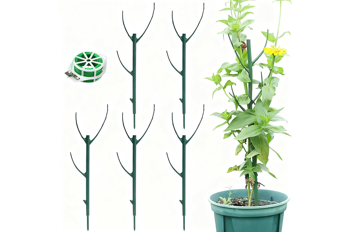 5Pcs Stackable Plant Support Stakes for Indoor Outdoor Climbing Potted Plants