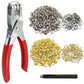 402 Pcs Eyelet Pliers Set Hand Press Punch Tool with 400 Metal Eyelets 6mm for Leather Craft
