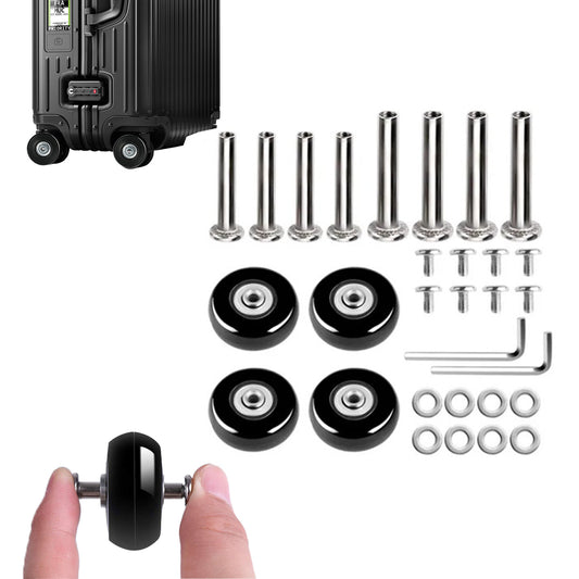 2X Luggage Suitcase Replacement Wheels Rubber Swivel Caster Wheels Bearings
