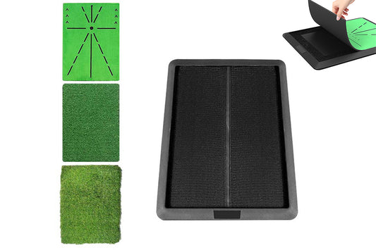 3Pcs Replaceable Golf Hitting Mat Golf Practice Mat with Instant Swing Path Feedback