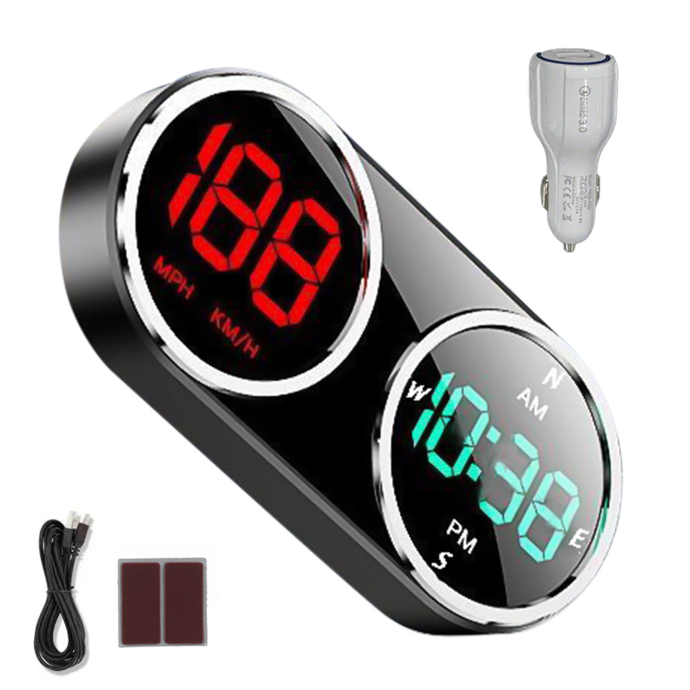 Car HUD Head Up Display Supports KMH MPH Time Direction Display Digital Car Speedometer for Cars Trucks