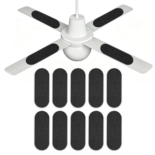 10 Pack Ceiling Fan Filter Pads Activated Carbon Fiber for Blade Odor Dust Removal
