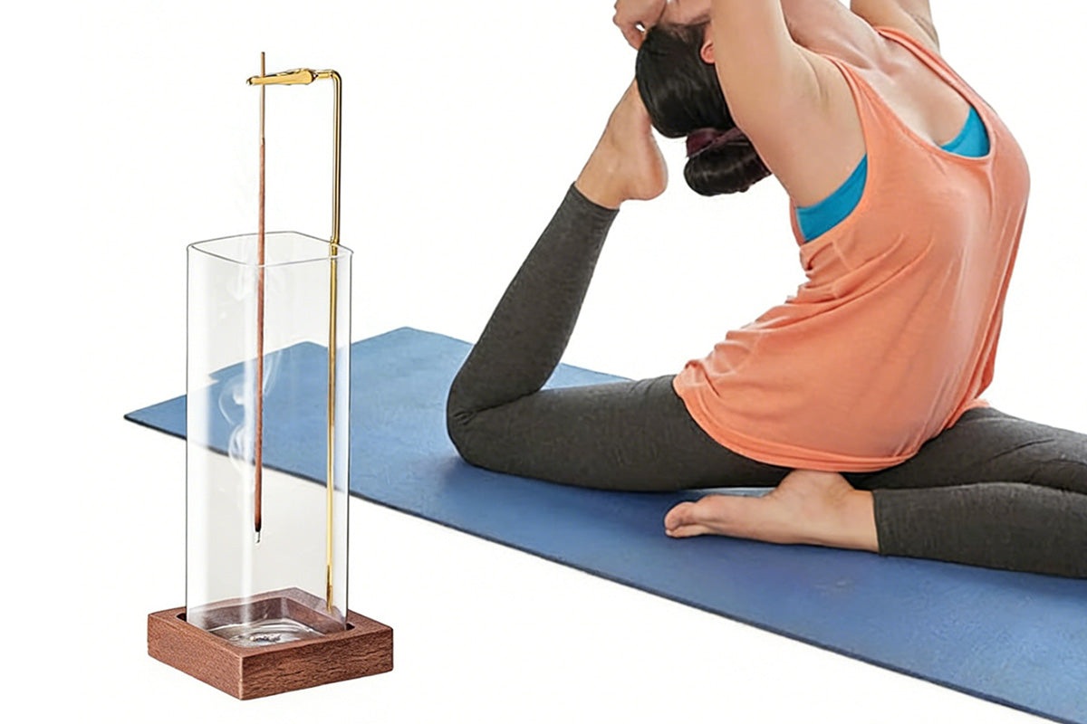 Hanging Incense Burner with Glass Ash Catcher for Home Meditation