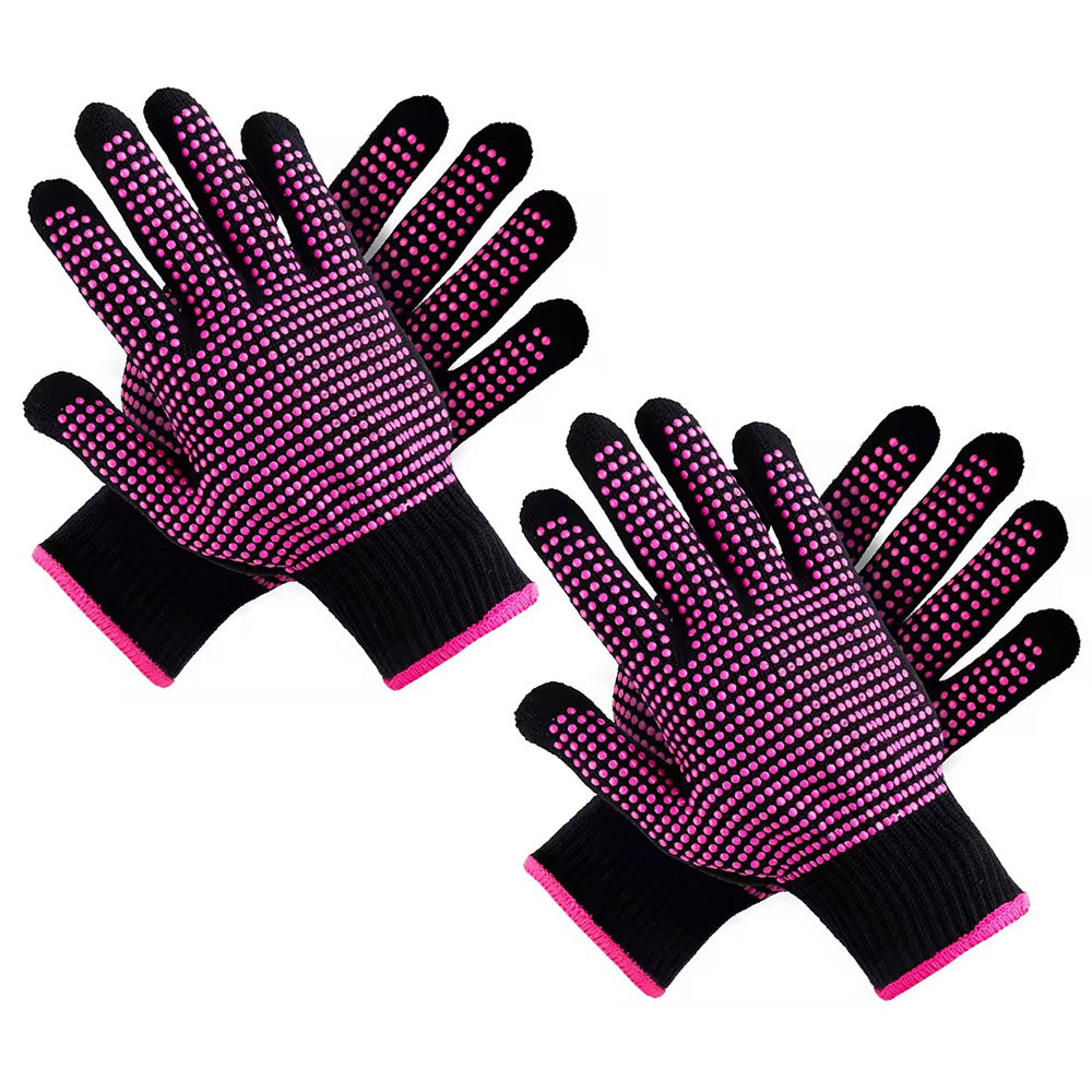 2 Pack Heat-Resistant Styling Gloves for Curling Irons and Hot Brushes