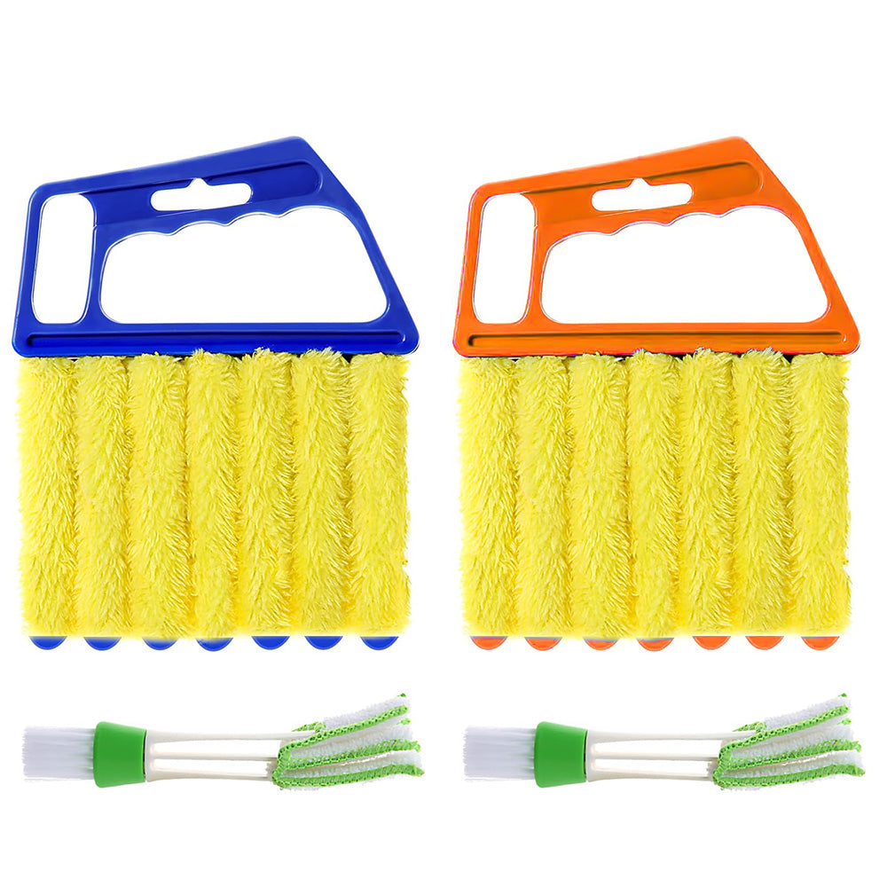 4Pcs Window Venetian Blind Cleaner Duster Tool 7 Fingers Dusting Cleaner and Air Vent Cleaner