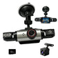 360 View 4 Channel Dash Cam Front and Rear Left Right Inside Camera for Cars with 32GB Memory Card