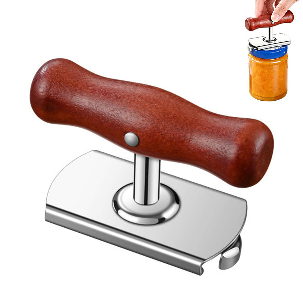 Wooden Handle Jar Opener Adjustable Bottle Opener for Kitchen 3 to 13 cm