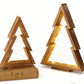 2Pcs Christmas Decor Lights Wooden Christmas Tree with Light Christmas Decorations