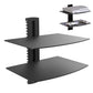 Adjustable Two-Tier Tempered Glass Floating TV Media Shelf