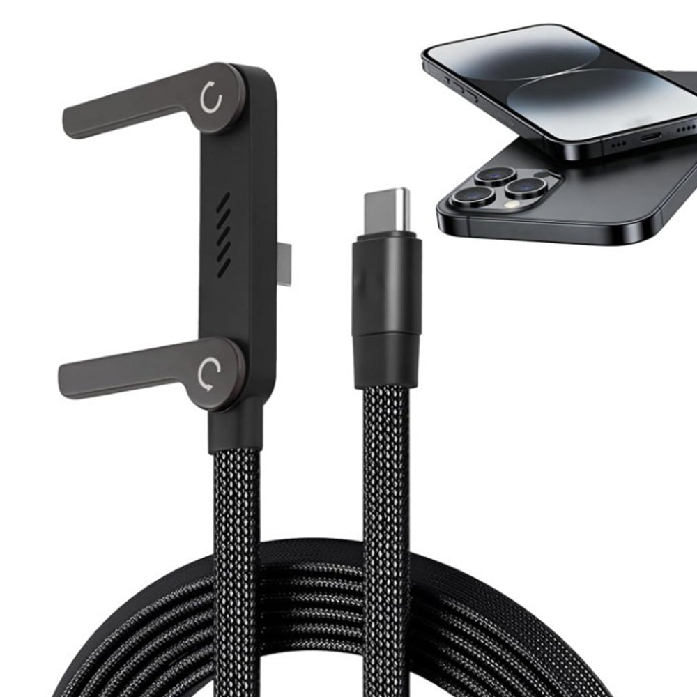 2-in-1 Invisible Holder Charge Cable Fast Charging with Phone Stand