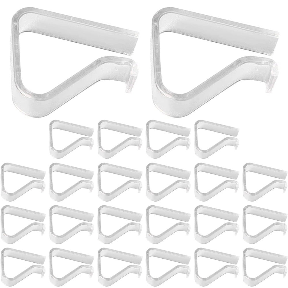 24 Pack Clear Plastic Tablecloth Clips for Indoor Outdoor Tables