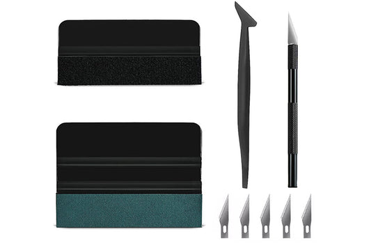 9PCS Car Window Tint Installation Kit Wrap Tools With Squeegee Razor Blade Knife