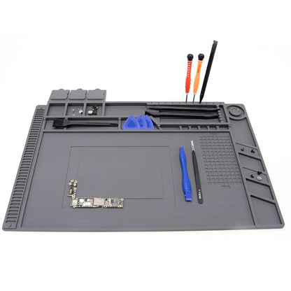 Silicone Soldering Mat Heat Insulation Repair Station with Attraction Piece Screw Holder