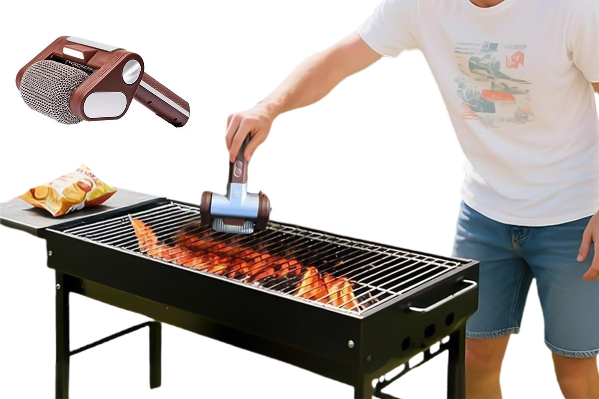 Electric Grill Cleaner Stainless Steel Grill Brush with LED Light Dishwasher Safe