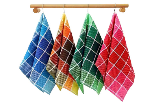 4Pcs Polyester Cotton Kitchen Tea Towels High Absorbent Dish Cloths