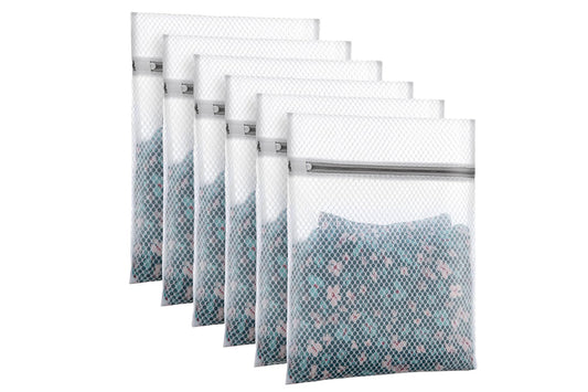 6Pcs Mesh Laundry Bags for Delicates Medium Washing Bags with Zipper Closure