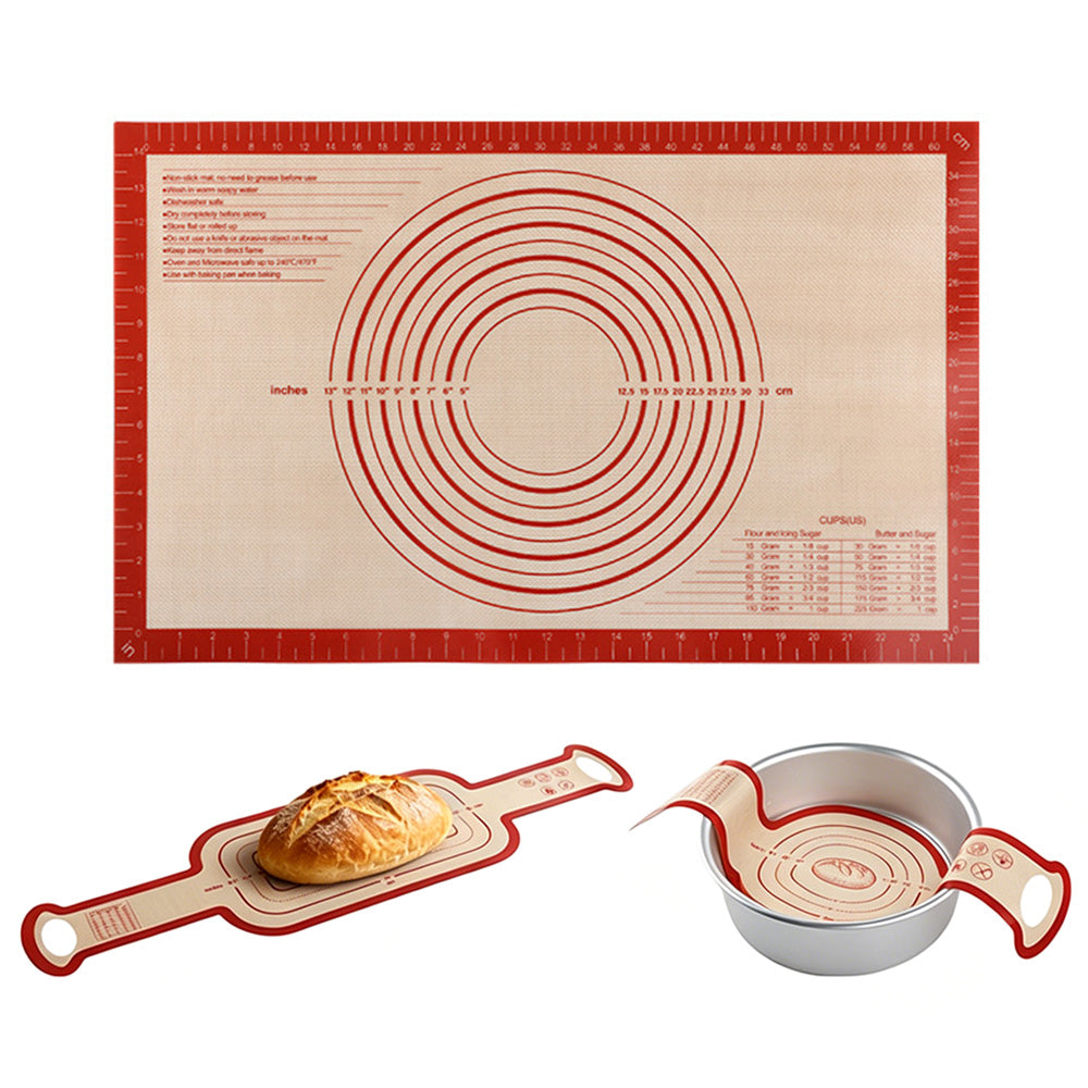 Thick Silicone Pastry Mat Non Stick Baking Dough Mat for Kitchen