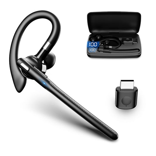 Bluetooth Headset Wireless Ear Hook Driving Earpieces Office Earphone with Mic