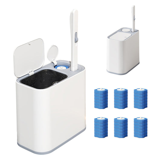 5L Wheeled Bathroom Bin with Toilet Brush and 36 Heads