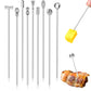 9PCS Stainless Steel Fruit Picks Reusable Metal Cocktail Appetizer Skewers