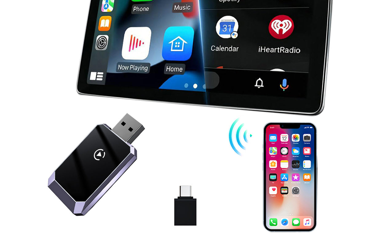 Mini Wireless CarPlay Adapter Plug and Play for Factory Wired CarPlay Cars iOS 10+
