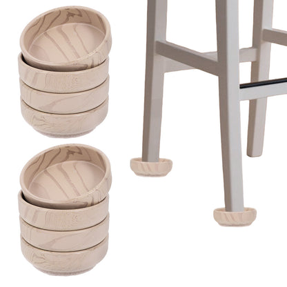8 Piece Plastic Furniture Leg Cups with Felt Pads for Tables and Chairs