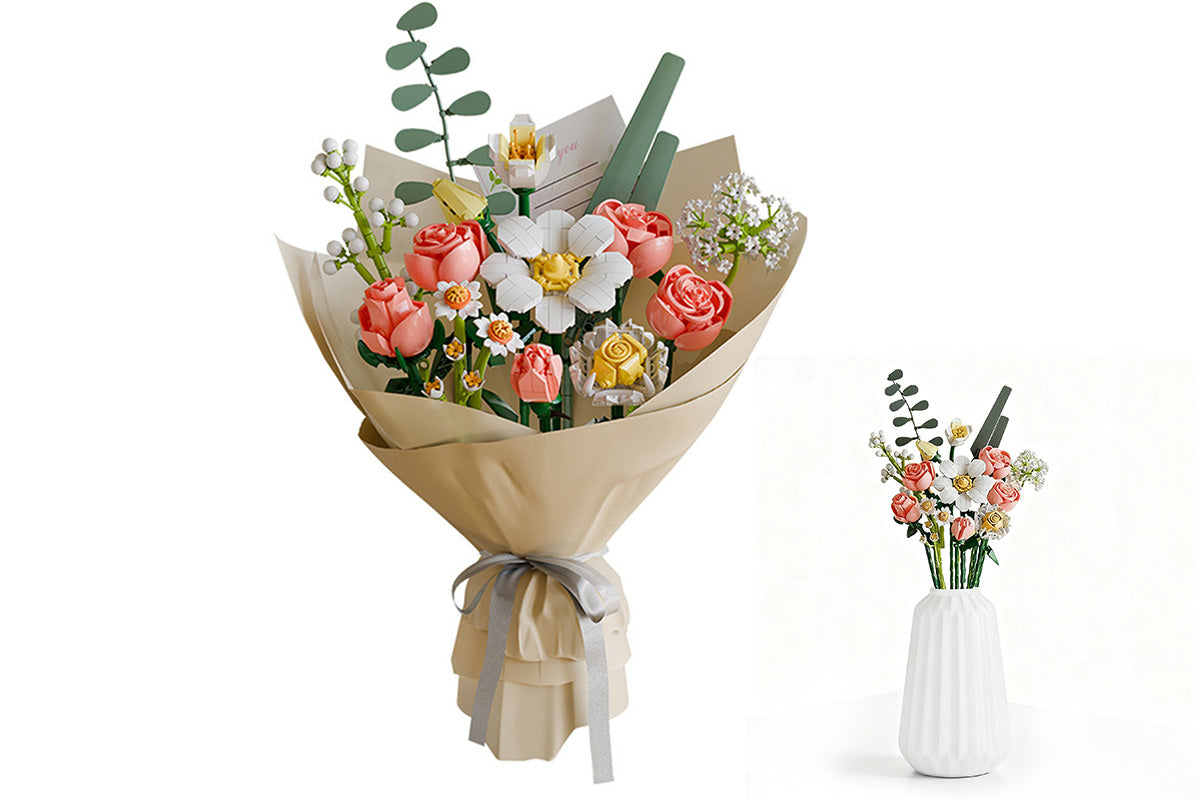 Wildflower Bouquet Building Blocks Creative DIY Flower Model Toy Set for Home Decoration