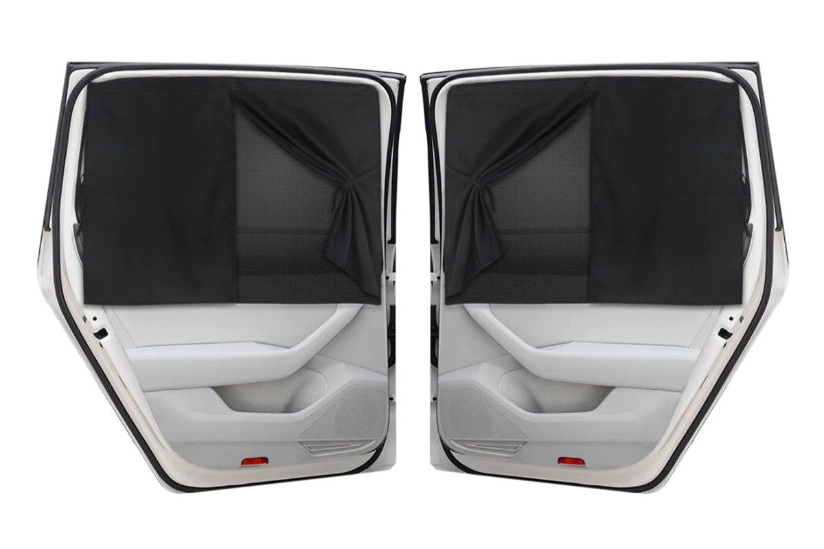 2PCS Car Window Sun Shades Double Layer Rear Window Privacy Cover