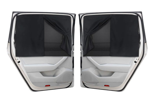 2PCS Car Window Sun Shades Double Layer Rear Window Privacy Cover